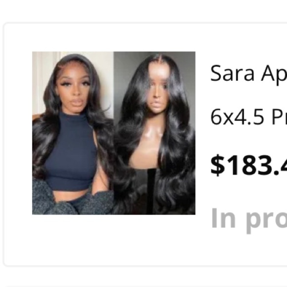 Human hair lace front wig with free gift